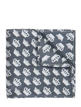 boys navy crown hanky