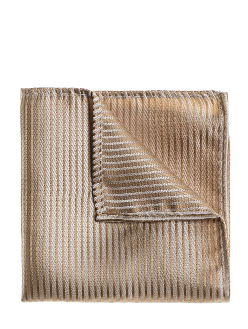 Striped gold pocket square