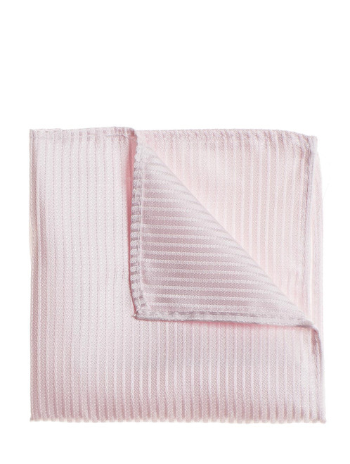 Striped pink pocket square