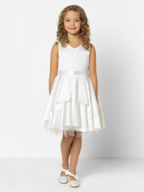 Girls White Party Dress