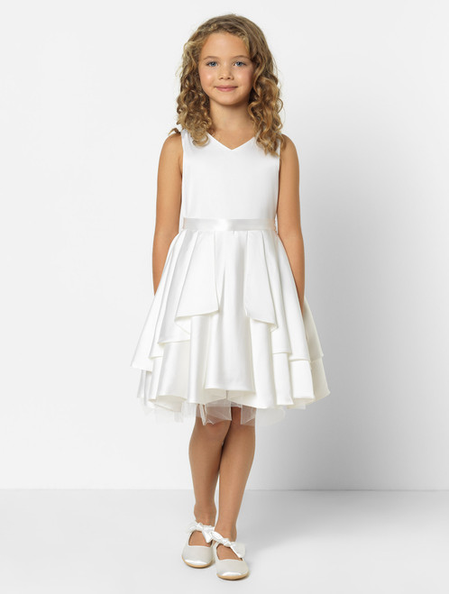 Girls White Party Dress