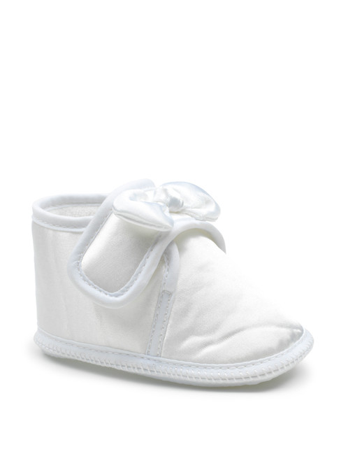 Girls white baby velcro shoes