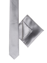 boys silver suit hanky