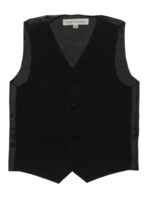 Boys black waistcoat