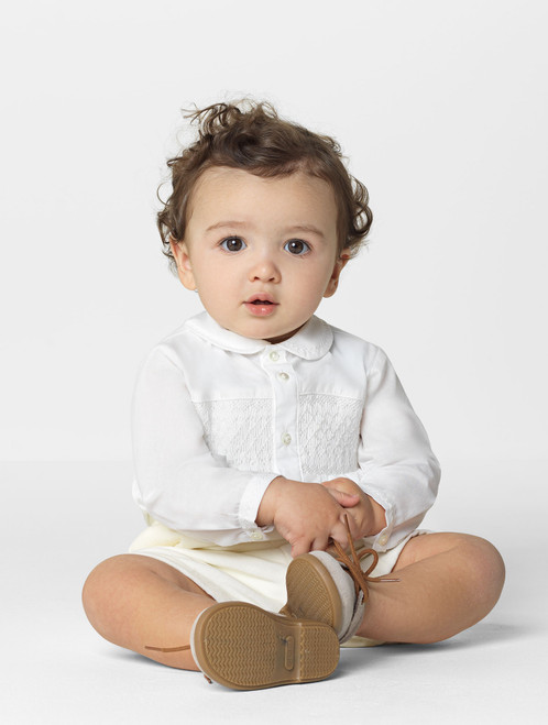 Baby boys ivory romper - Shiloh
