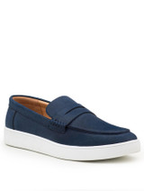 Boys navy slip on loafers - Braden