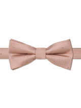 Boys rose gold self dot banded bow tie