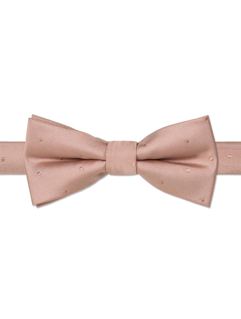 Boys rose gold self dot banded bow tie