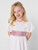 Girls ivory & pink party dress