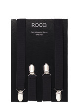 Boys black adjustable braces