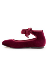 Burgundy girls ballet pumps