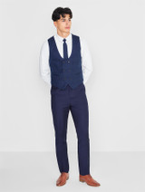 Navy checked pageboy outfit