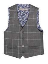 grey check waistcoat