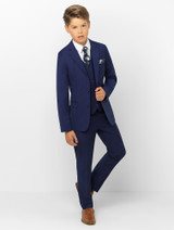 boys navy wedding suit