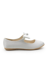 Kids white bridesmaid shoes