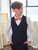 Boys navy waistcoat - David