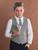 Boys grey check waistcoat - David