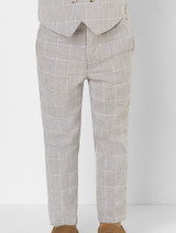 Boys light grey check trousers - Charlie
