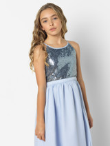 Girls Blue Party Dress