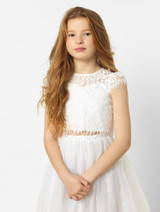 Girls White Occasion Dress