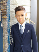 boys navy wedding suit