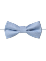 Boys dusky blue self dot elasticated bow tie
