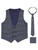 Boys blue checked waistcoat