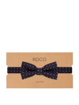 Boys navy banded bow tie