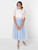 Girls white and blue two piece dress