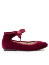 Burgundy flower girl shoes