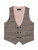 Boys brown checked waistcoat