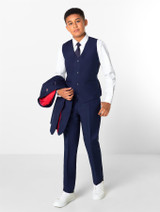 Boys white trainers for suits