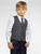 Boys check waistcoat and navy trouser set - Oliver