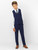 Boys navy suit and navy floral tie set - Monaco