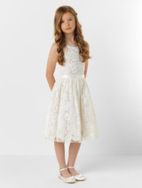 Kids ivory wedding dress