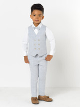 Light blue waistcoat suit
