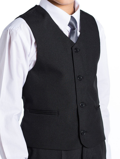 boys black waistcoat