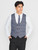 Boys blue and black checked waistcoat suit
