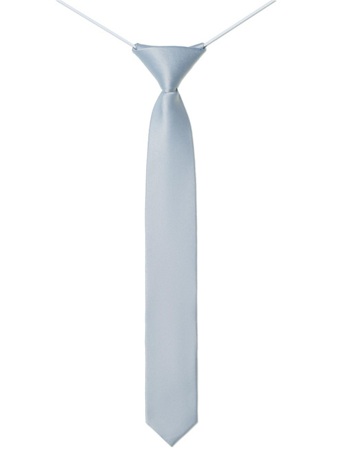 Boys skinny elasticated light blue tie