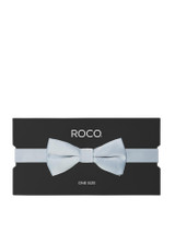 Boys light blue banded bow tie