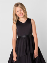 Black flower girls dress