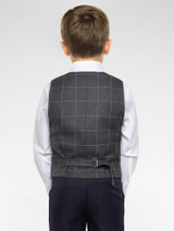 Boys check waistcoat and navy trouser set - Oliver