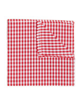 Boys red banded bow tie and hanky set - Gingham