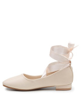 Girls Nude Flower Girl Shoes