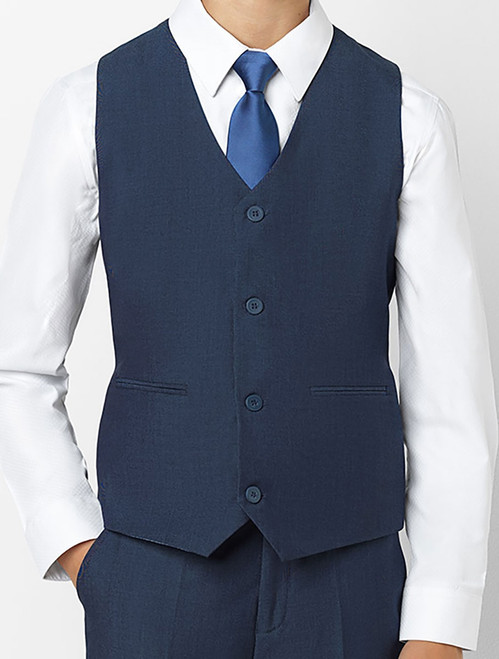 Boys blue waistcoat - Ezra