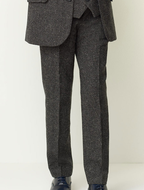 Boys grey tweed trousers - Ainsley