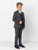 Boys Grey & Navy Checked Suit
