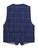 navy check waistcoat suit