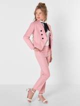 Girls pink wedding suit