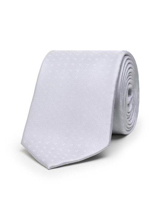 Boys silver trio dot classic tie